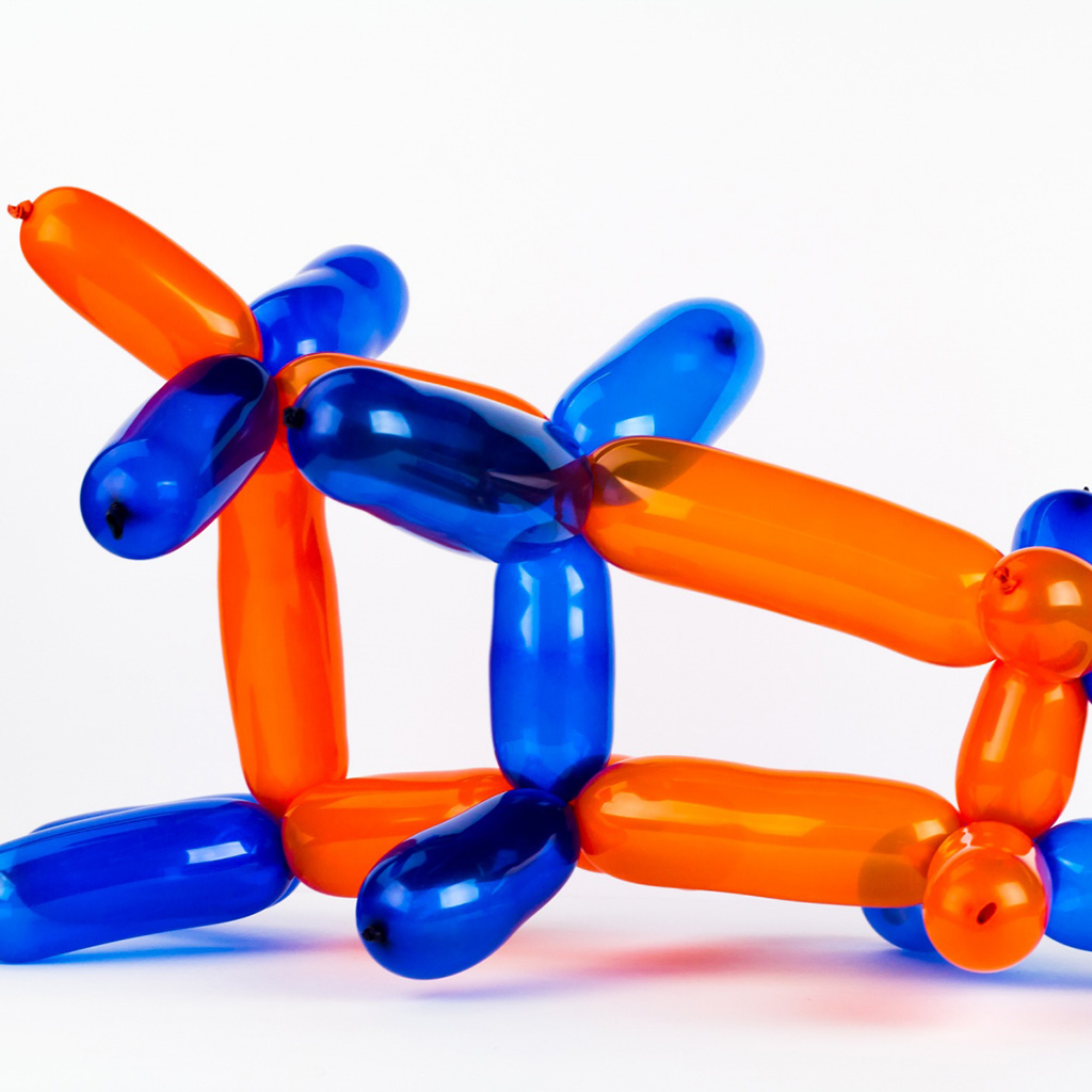 Blue & Orange Balloon Sculputre